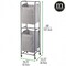 mDesign Vertical Portable Laundry Hamper Basket - Metal Frame